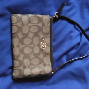 Signature Marked Coach Wristlet